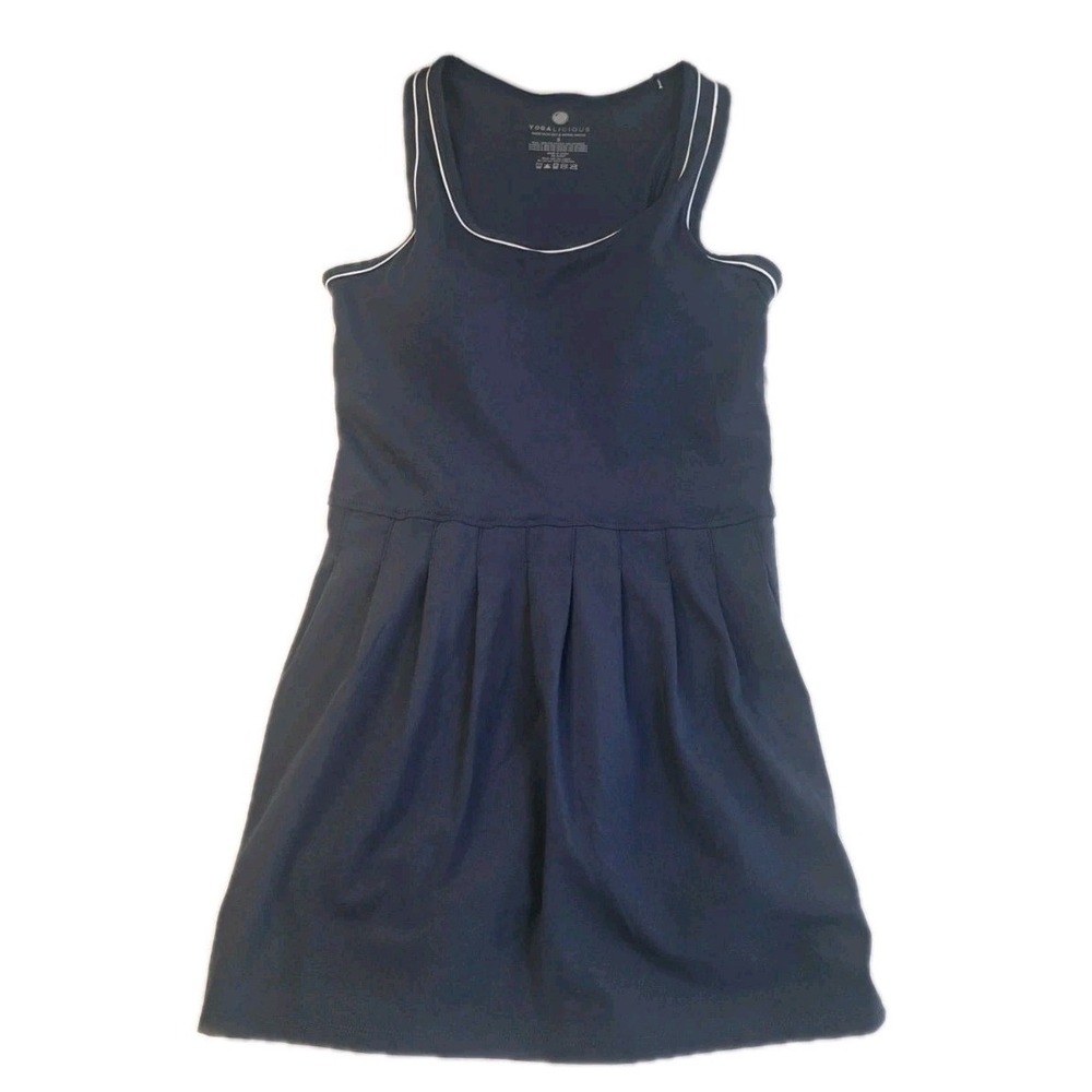Yogalicious Nudetech Set & Swing Dress Women's Size S Navy NWT